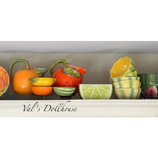 Mexican Vintage Lime Motif Vase or Napkin Holder For Sale - Image 3 of 16
