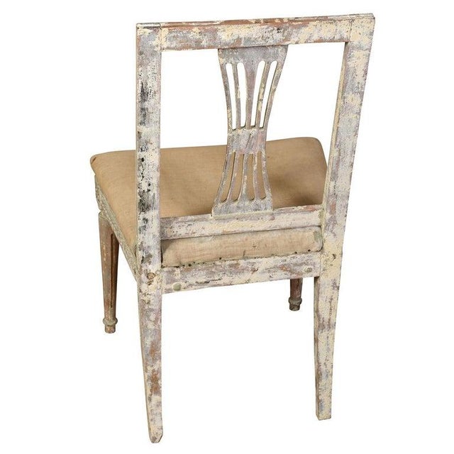 Set of Four Swedish Gustavian Side Chairs For Sale - Image 4 of 4