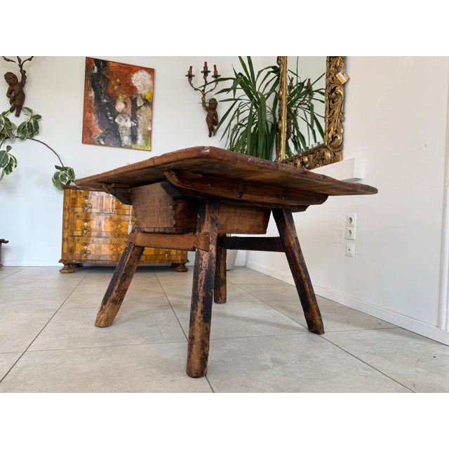 Rustic Farmhouse Dining Table in Wood For Sale - Image 14 of 14