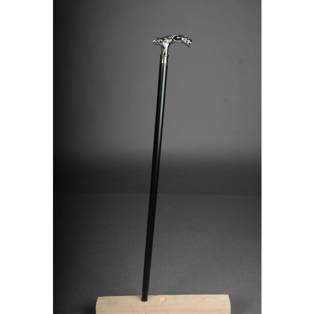 Beautiful, fine Art Nouveau walking stick bronze, silver type 1 High quality French walking stick made of high quality...