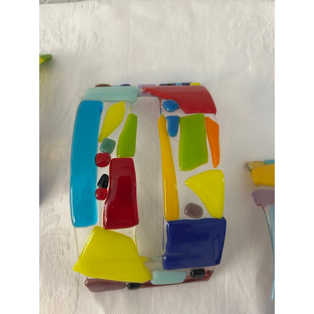 1980s 1980s Fused Art Glass Wall Objects, Set of 4 For Sale - Image 5 of 5