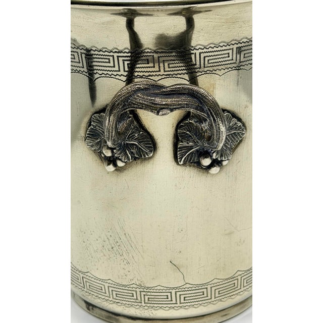 19th C Abraham Kemp Silver Plated Champagne Bucket Wine Cooler For Sale In Savannah - Image 6 of 12