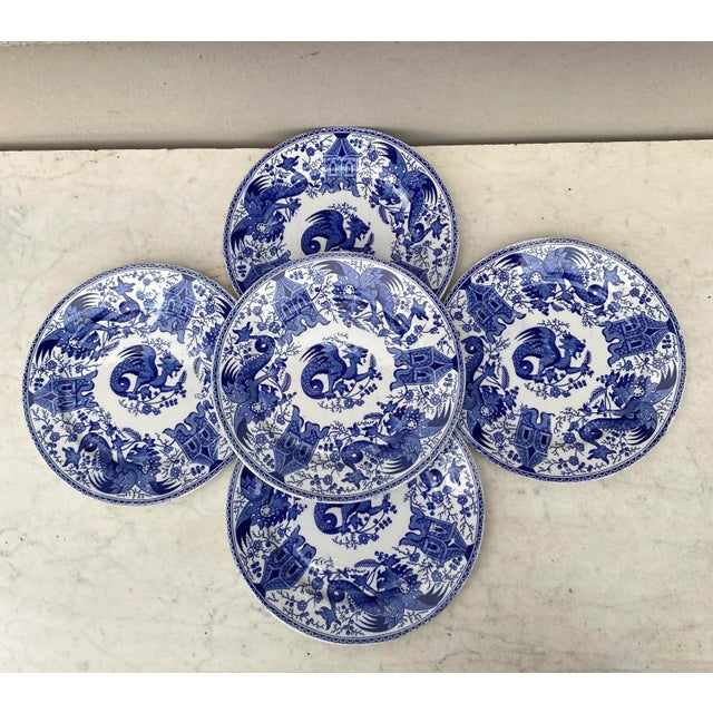 19th Century Blue & White Dessert Plate Dragon Sarreguemines For Sale In Austin - Image 6 of 10