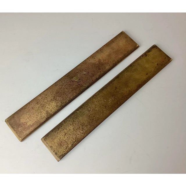 Metal Early 20th Century Pair Tiffany Studios Zodiac Pattern Blotter Ends in Bronze For Sale - Image 7 of 10