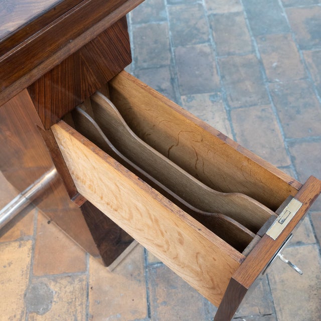 Vintage Art Deco Desk and Chair, 1950, Set of 2 For Sale - Image 15 of 17