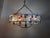 1990s Large Italian Multicolor Hammered Glass and Wrought Iron Lamp, 1990s For Sale - Image 5 of 15