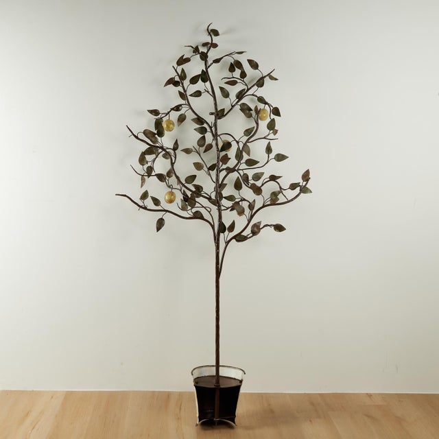 Vintage Italian Tole Lemon Tree Sculpture For Sale - Image 11 of 12