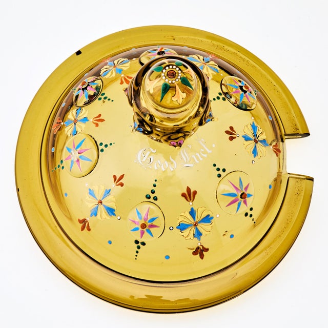 Glass Antique Ten-Piece Moser Enameled Glass Punch Bowl Service, Circa 1880–1890 For Sale - Image 7 of 10