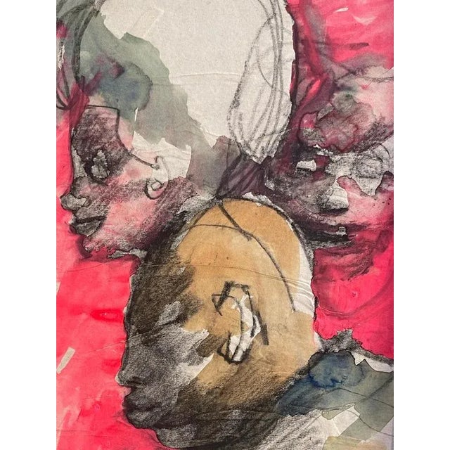 Mino Maccari, Figure Study, Watercolor, Framed For Sale - Image 3 of 9