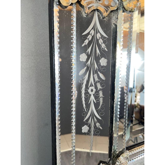 Glass Large 20th Century Venetian Mirror For Sale - Image 7 of 9