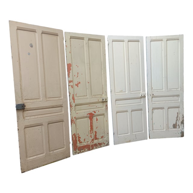 Vintage Cream Fir Doors, Set of 4 For Sale