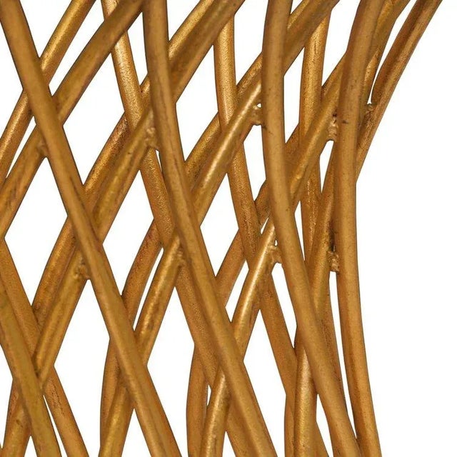 2000 - 2009 Niermann Weeks Tissage Gilded Dining Table For Sale - Image 5 of 5