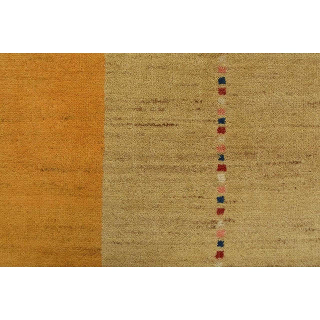 Gabbeh Rug 5’8” X 7’10” Beige Wool Contemporary Hand-Knotted Carpet For Sale - Image 9 of 14