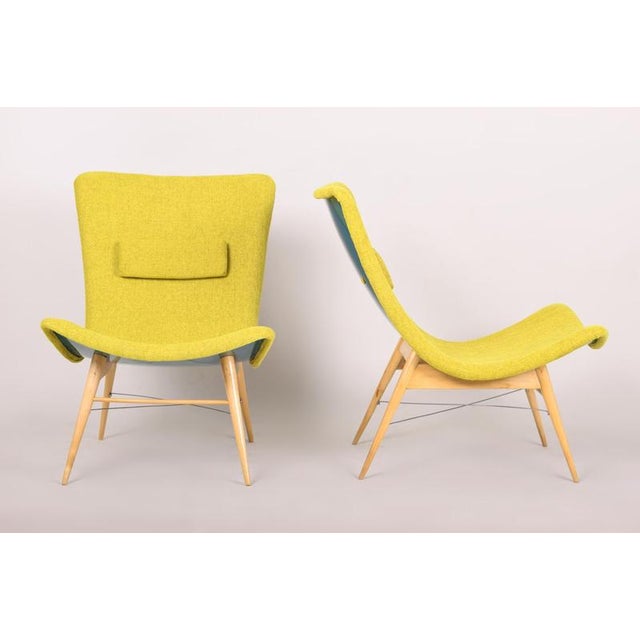 1950s Mid-Century Beech Armchairs from M. Navrátil, Czech, 1950s, Set of 2 For Sale - Image 5 of 17