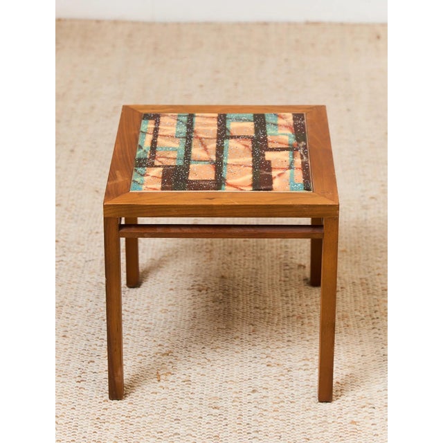Brown Saltman Mid 20th Century Brown Saltman Enameled End Table For Sale - Image 4 of 7