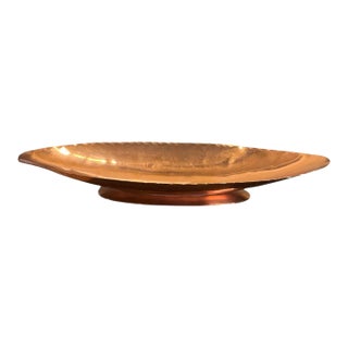 1960s Mid-Century Royal Sable Rhodesian Copper Pedestal Dish For Sale
