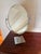 Large, mid-century tabletop vintage mirror. Two sided, with standard mirror on both sides. Can be angled in both...