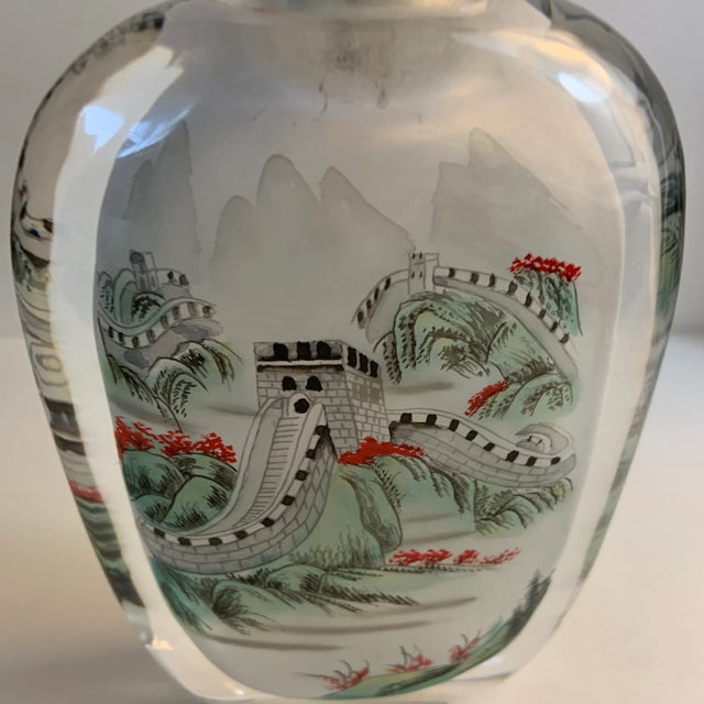 Glass Antique 1900s Chinese Great Wall Snuff Bottle For Sale - Image 7 of 12