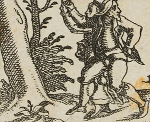 J. Meyer, Miniature, Dancing Couple, 17th-Century, Etching
