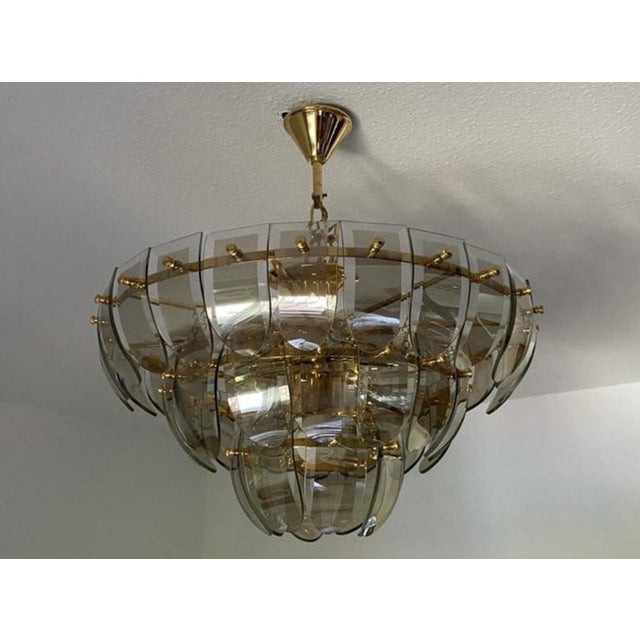 1970s Murano Style Amber Glass Chandelier, 1970s For Sale - Image 5 of 5
