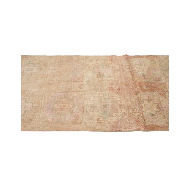 Vintage Washed Out Runner Rug - 2`10″ X 9`10″ For Sale - Image 4 of 6