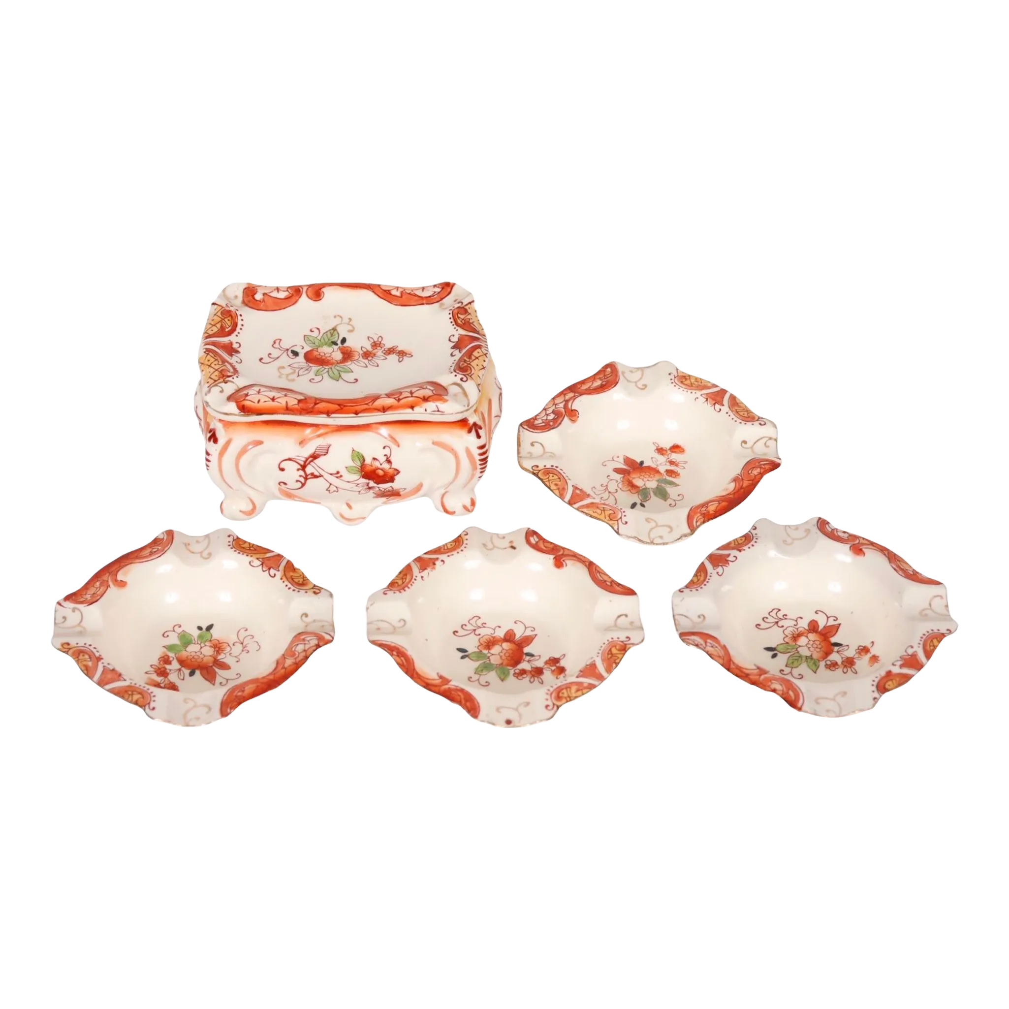 Japanese Porcelain Smoking Set by Takito | Chairish