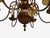 Baroque, Hammered Brass, Bronze, Fabric, Chandelier Light, 1950s For Sale - Image 4 of 9
