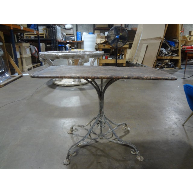 19th Century French Iron Garden Table by Arras For Sale In Houston - Image 6 of 10