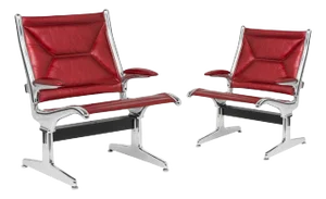 Charles Eames for Herman Miller Tandem Aluminum Lounge Chairs in Edelman Leather