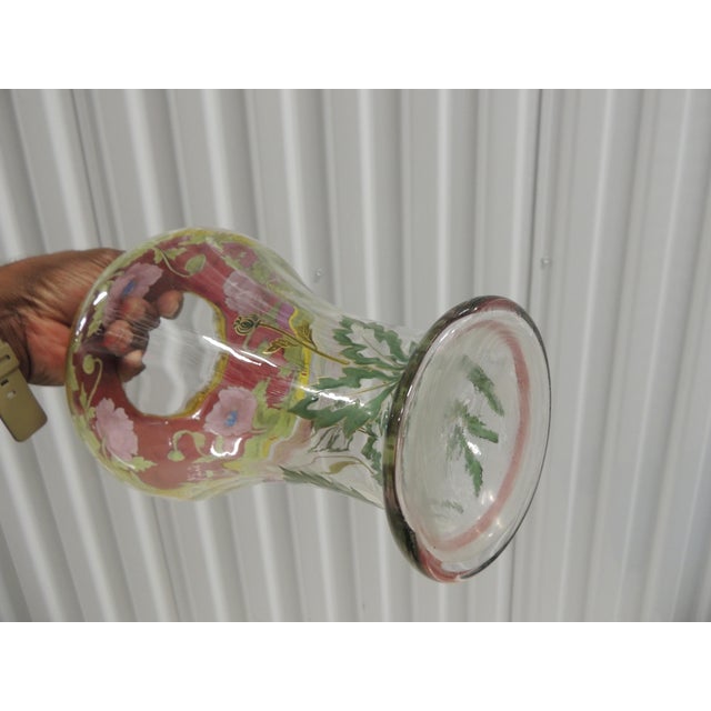 Art Nouveau Style Hand-Blown Vase For Sale - Image 10 of 11