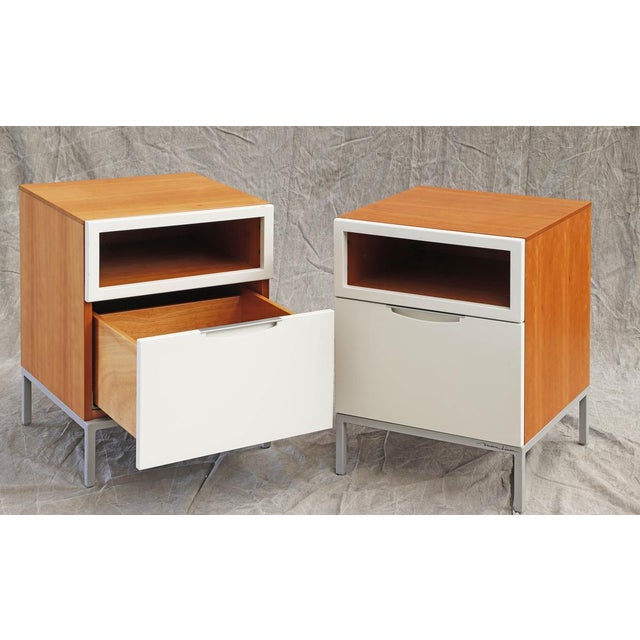 2000 - 2009 Vintage Nightstands in Wood, Set of 2 For Sale - Image 5 of 12