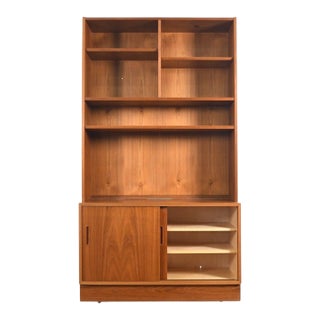 Attributed to Carlo Jensen Teak Credenza With Bookcase Hutch #2 by Hundevad + Co | Danish Modern 1960s For Sale