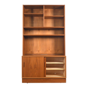 Attributed to Carlo Jensen Teak Credenza With Bookcase Hutch #2 by Hundevad + Co | Danish Modern 1960s