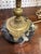 Vintage Spanish Brass Candelabra Lamp Crystal Prisms Lamp 23in For Sale In Atlanta - Image 6 of 8