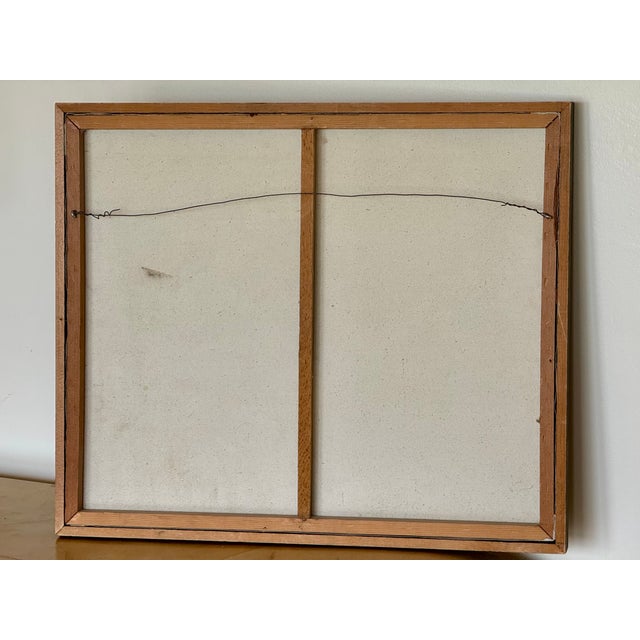 Mid 20th Century Mid Century Abstract Expressionist Painting on Canvas, Framed For Sale - Image 11 of 12