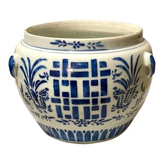 Antique Kangxi Period Chinese Blue & White Porcelain Ginger Jars- For Sale