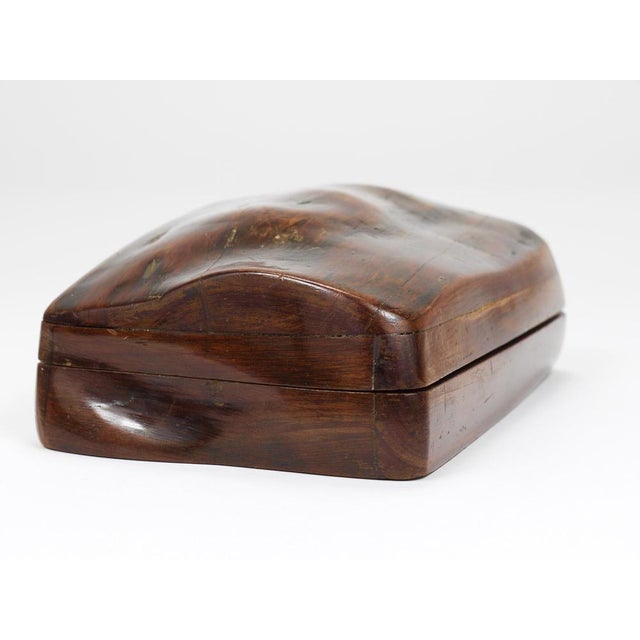 Hand-Carved Organic Wooden Box with Lid, France, 1950s For Sale - Image 16 of 18