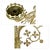 Large Religious Brass 7-Branch Candelabra For Sale - Image 3 of 8