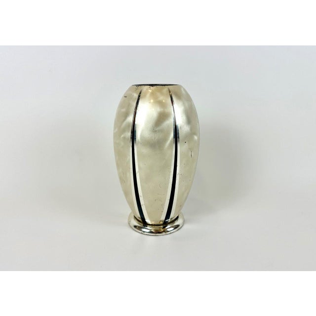 Silver Art Deco Silver-Plated Ikora Vase from WMF, 1950s For Sale - Image 8 of 8