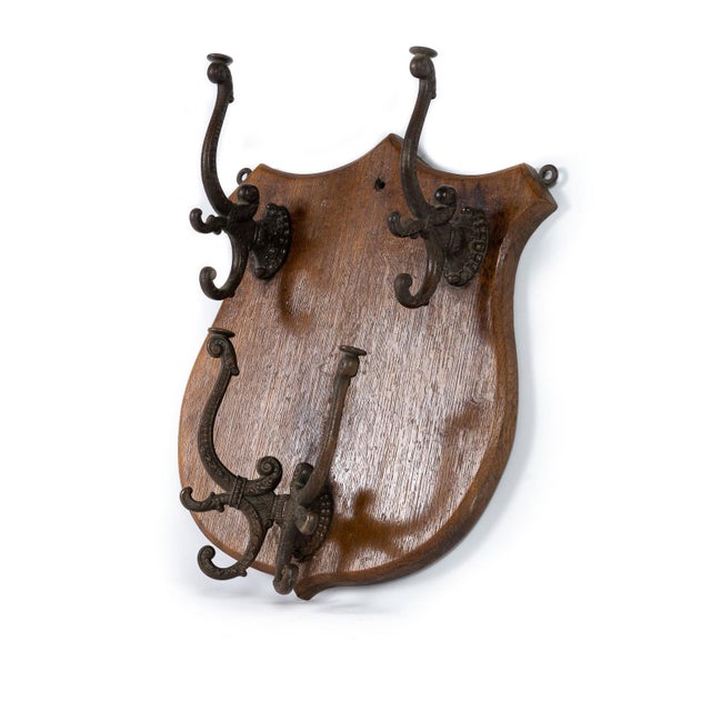 1940s Traditional Barber Shop Wall Hanging Coat Rack Chairish