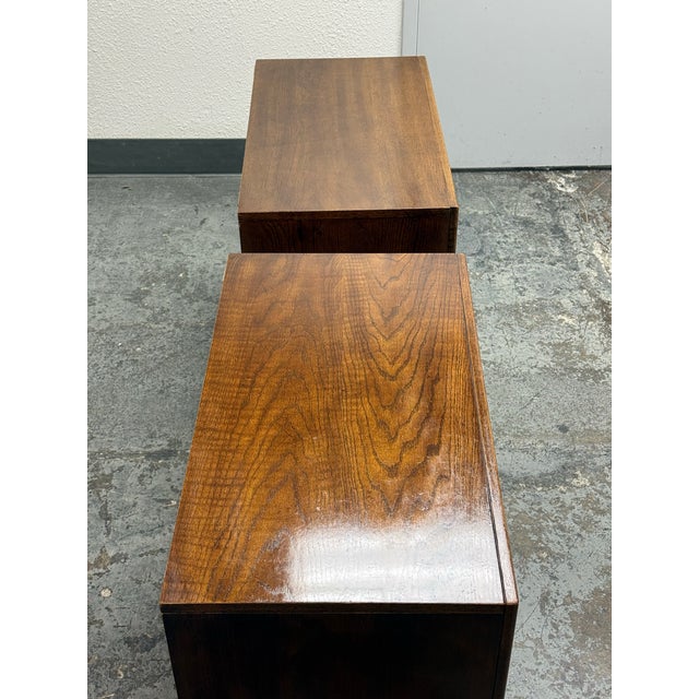 Dixie Furniture Act II Collection Campaign Nightstands, Mid 20th Century For Sale In San Francisco - Image 6 of 12