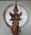 Large Antique Burmese Carved Gilt Wood Theppanom Guardian Statue 47” Tall For Sale - Image 9 of 9