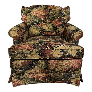 Early 21st Century Pearson Floral Upholstered Chair For Sale