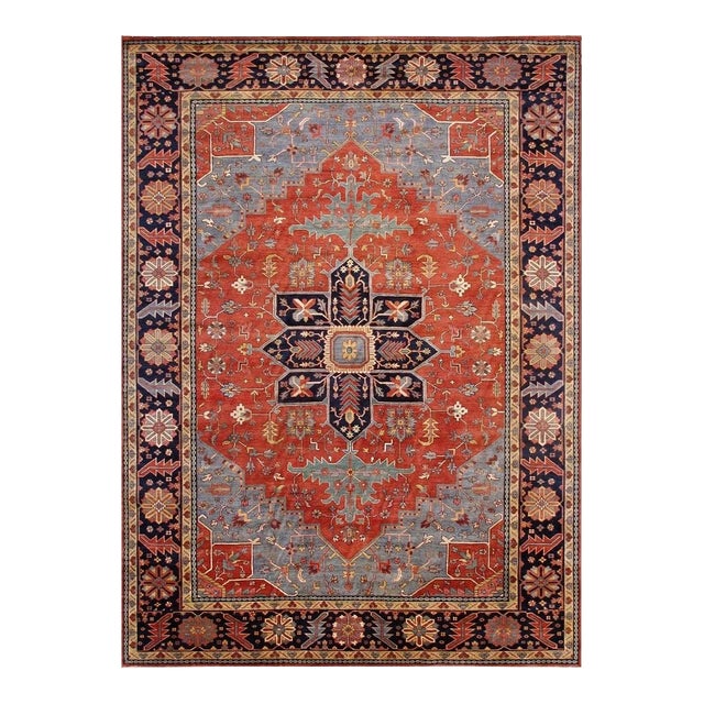 Pasargad Home Serapi Rust Wool Area Rug- 4'10'' X 8' 0'' For Sale