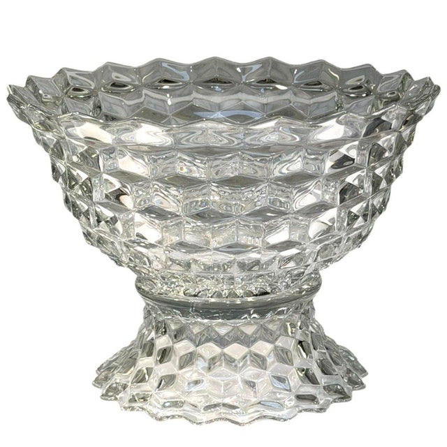Late 20th Century Late 20th Century Fostoria American 2056 No 600 Flaire Punch Bowl With Pedestal Stand - 2 pcs For Sale - Image 5 of 6