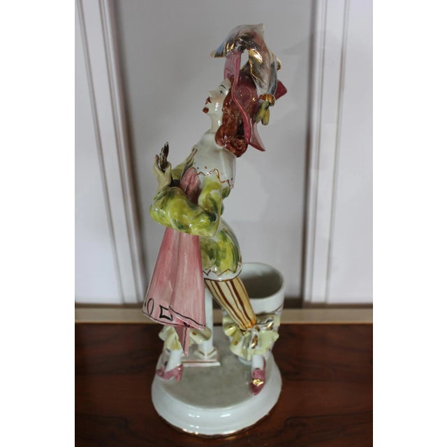Ceramic Venetian Troubadour Porcelain Statuette For Sale - Image 7 of 11