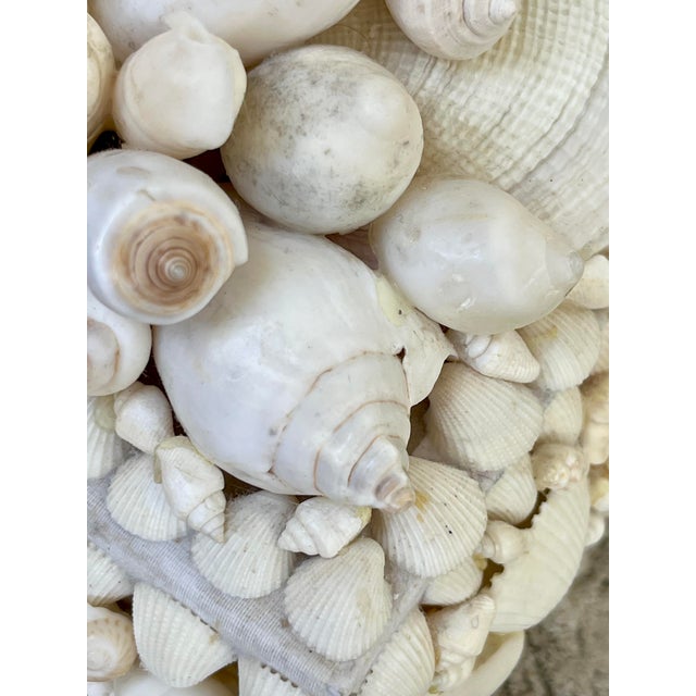 Vintage White Seashell Covered Box Sailor’s Valentine For Sale - Image 11 of 15