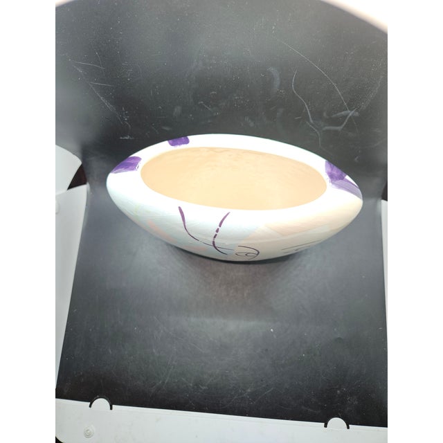 Mid-Century Modern Vintage Slava 1984 Abstract Modernist Beautiful Women Hand Painted Vase, Signed For Sale - Image 3 of 4