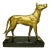 Vintage Gilt Metal Doberman Figurine For Sale