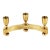 1950s 1950s Brass Crescent 3 Candle Candelabra For Sale - Image 5 of 5